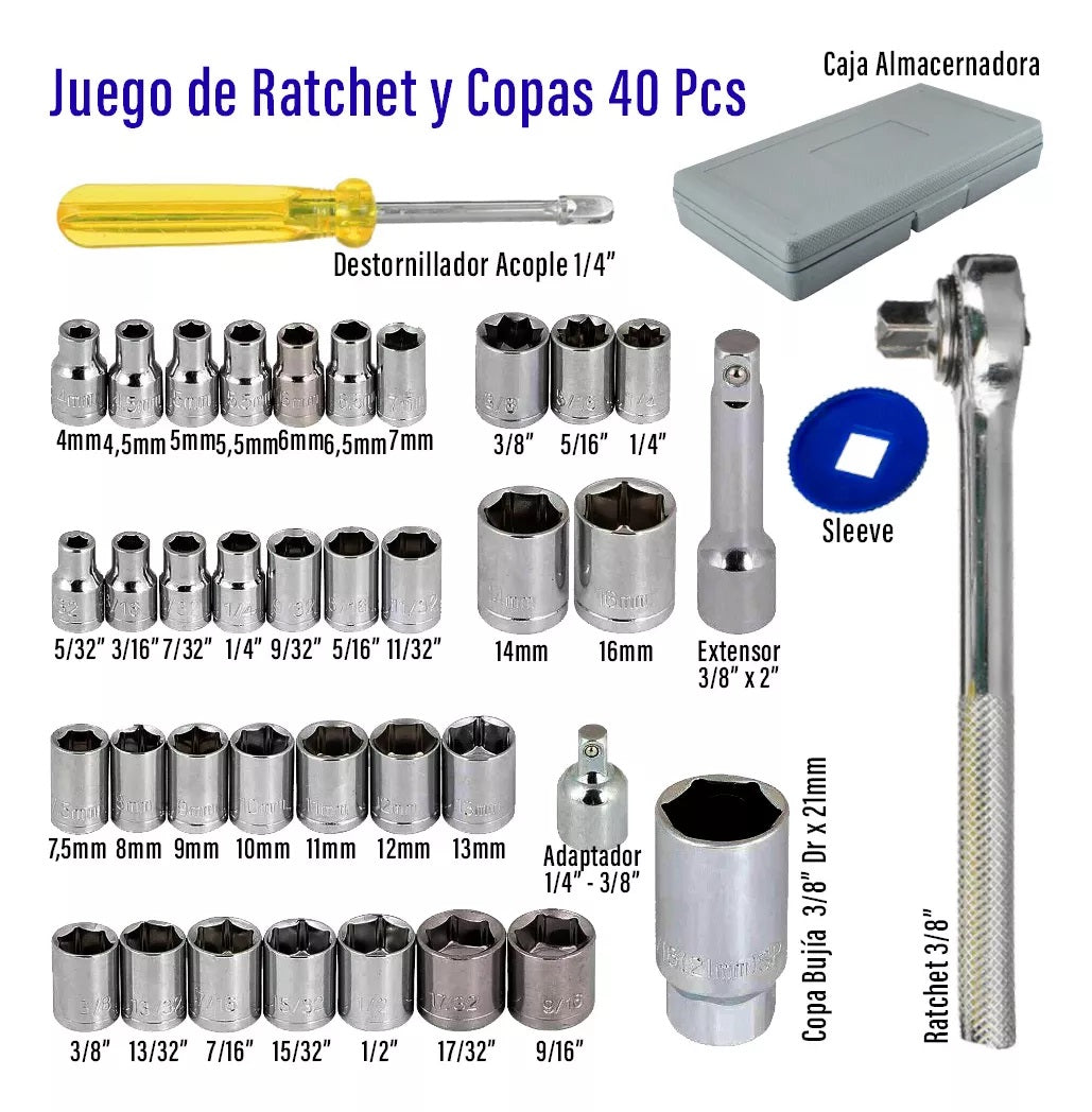 Mini Motosierra Portátil Profesional + 1 Baterías Recargables + Maletín con Juego de Rache 40pcs